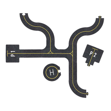 Goki speelset wegdelen vliegveld met accessoires - 26dlg.