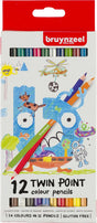 Bruynzeel kids twin points kleurpotloden set 12