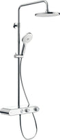 Duravit regendouche systeem shelf 1050 – thermostatisch – 3 straalsoorten – met planchet – chroom wit hoogglans