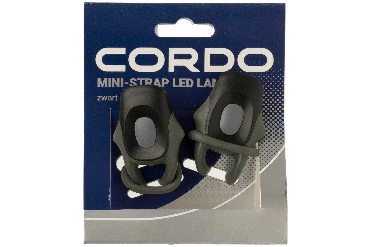 Cordo mini-strap verlichtingsset led batterij - zwart
