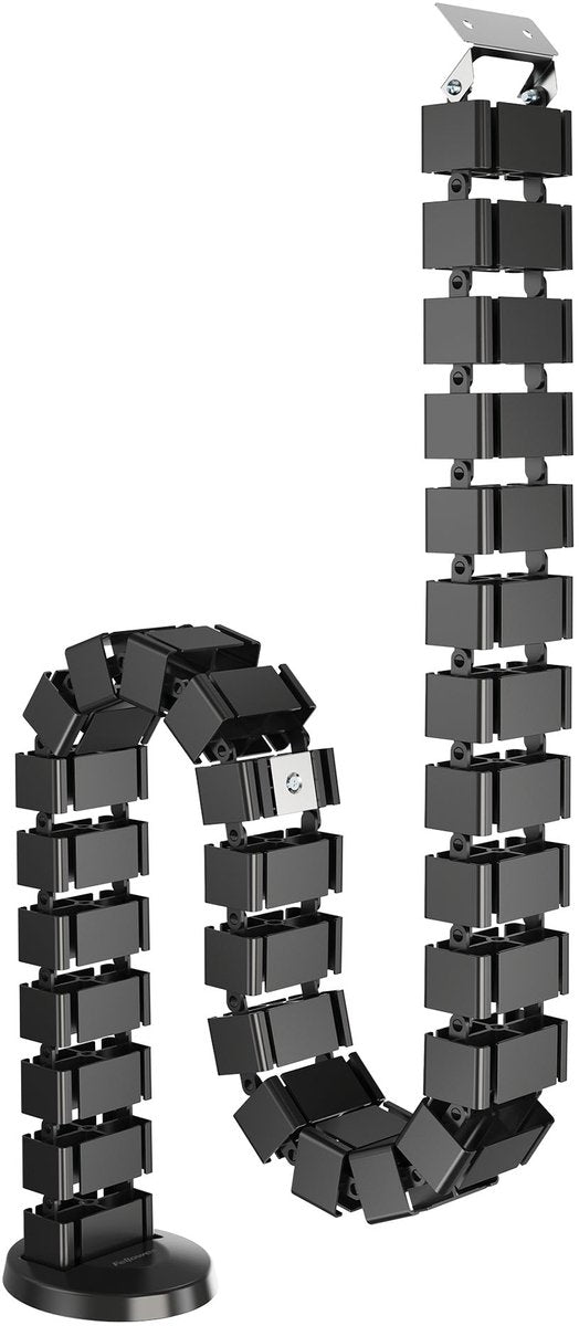 Fellowes - cablespine - kabelmanagement slang voor bureau – kabelgoot zit-sta bureau – verstelbaar tot 130 cm – kabelorganizer met magneet voetplaat