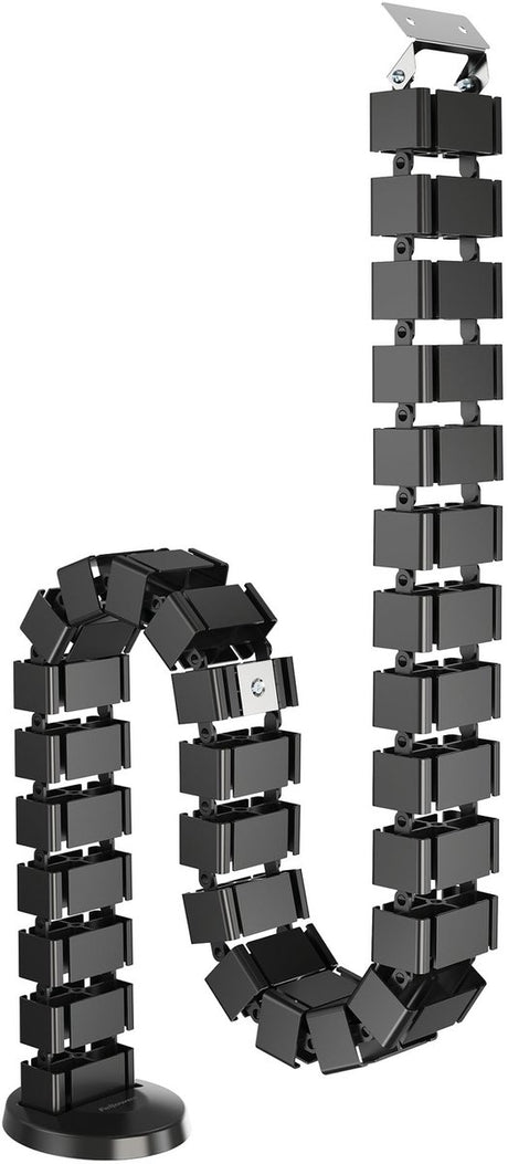 Fellowes - cablespine - kabelmanagement slang voor bureau – kabelgoot zit-sta bureau – verstelbaar tot 130 cm – kabelorganizer met magneet voetplaat