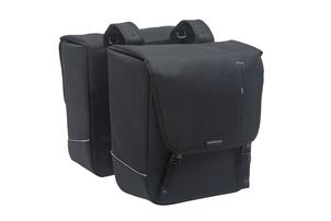 Nava Duebel - Schwaarz Duebel Vëlo Bag fir Elignoen Velover - Waasser -Repellent - 32l