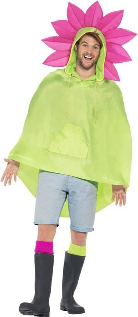 Vegaoo poncho bloem voor volwassenen - verkleedkleding - one size one size