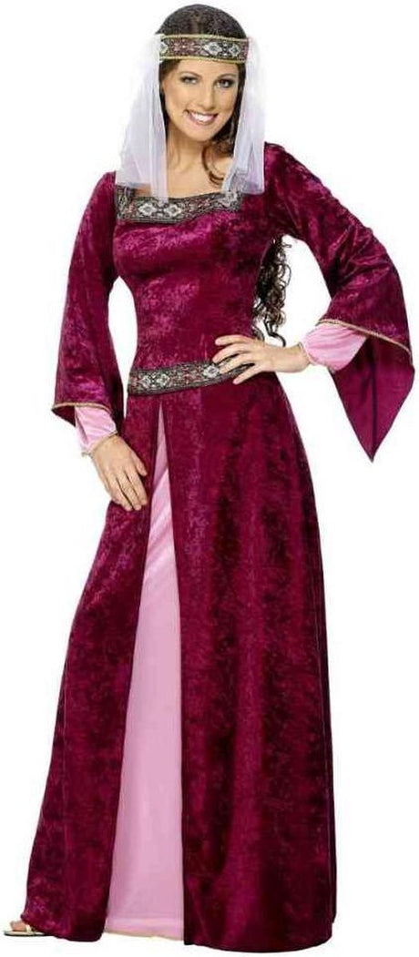Vegaoo middeleeuwse koningin kostuum voor vrouwen - verkleedkleding - medium m