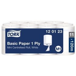 Poetspapier tork 120123 papier 1-laags wit pak 11 stuks
