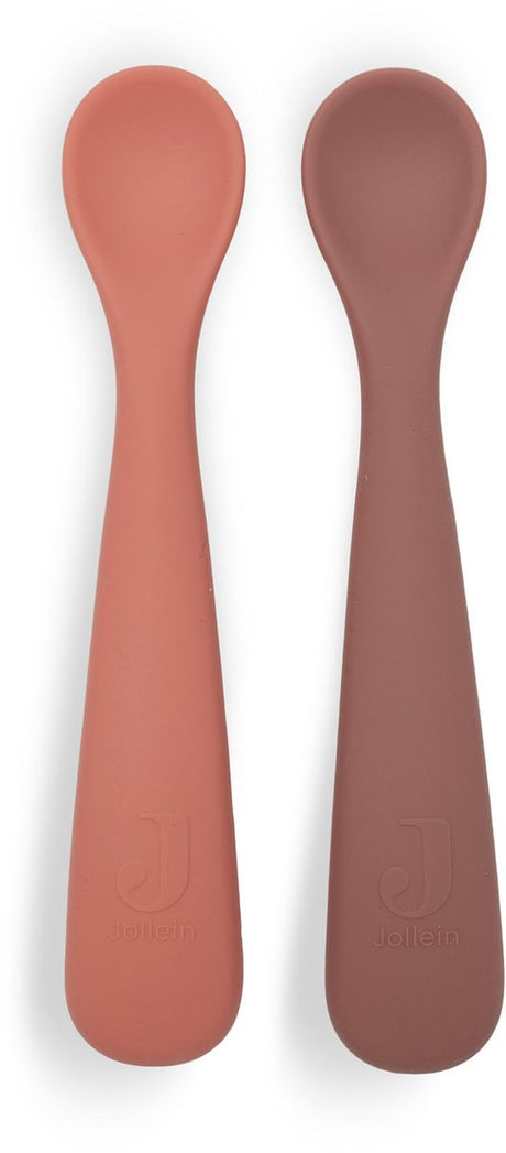 Jollein babylepel - baby bestek siliconen - blush shades - 2 stuks