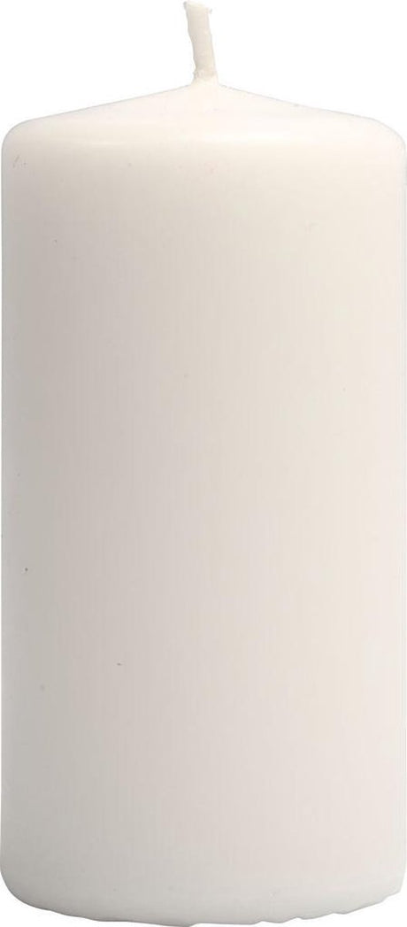 Creativ company kaarsen, d: 50 mm, h: 100 mm, 6 stuks, wit