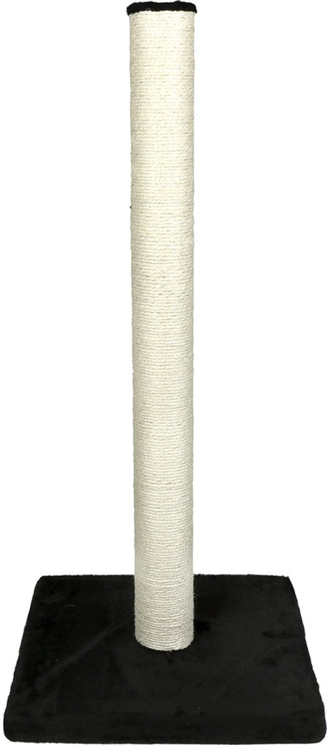 Ebi classic highpost krabpaal - krabstam met sisal en pluche ligplek - compact - 40x40x90cm - zwart