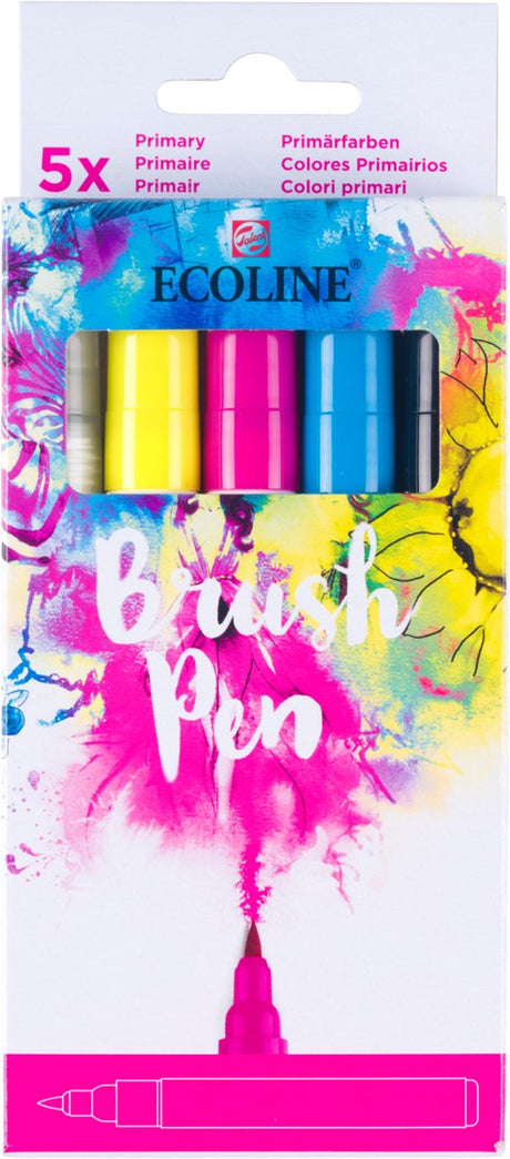 Ecoline brush pen set primair | 5 colours