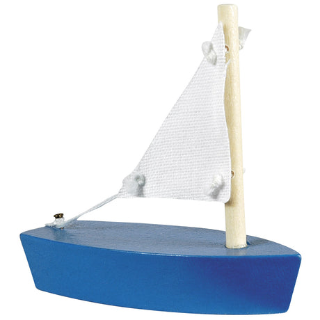 Goki houten zeilboten mini. 7x6,5 cm. 4 kleur | 24 stuks