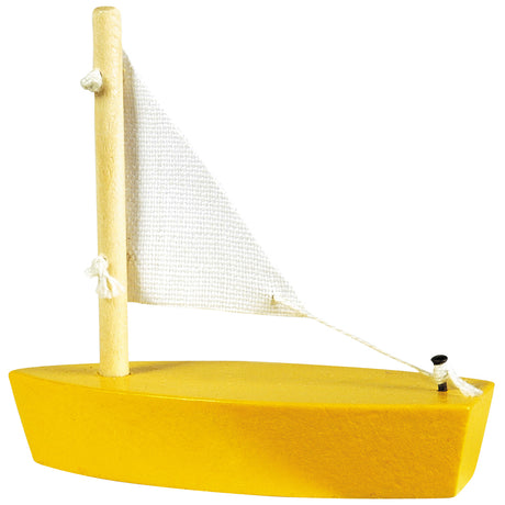 Goki houten zeilboten mini. 7x6,5 cm. 4 kleur | 24 stuks