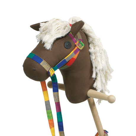 Goki houten stokpaard bruin