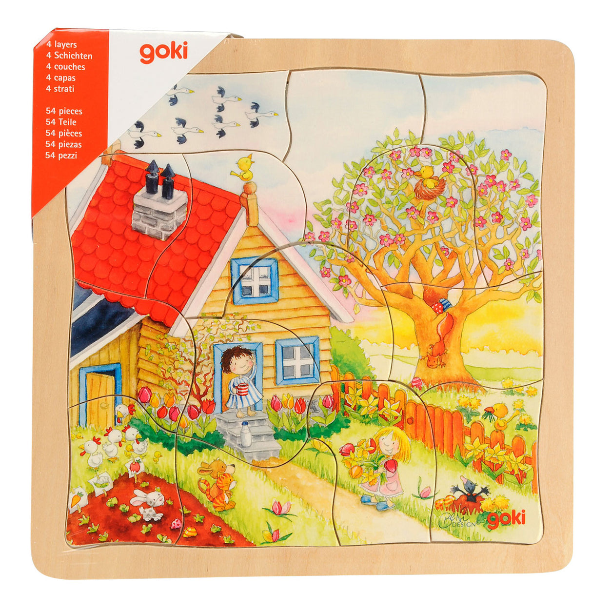 Goki 4-layer puzzle seasons, 54st.