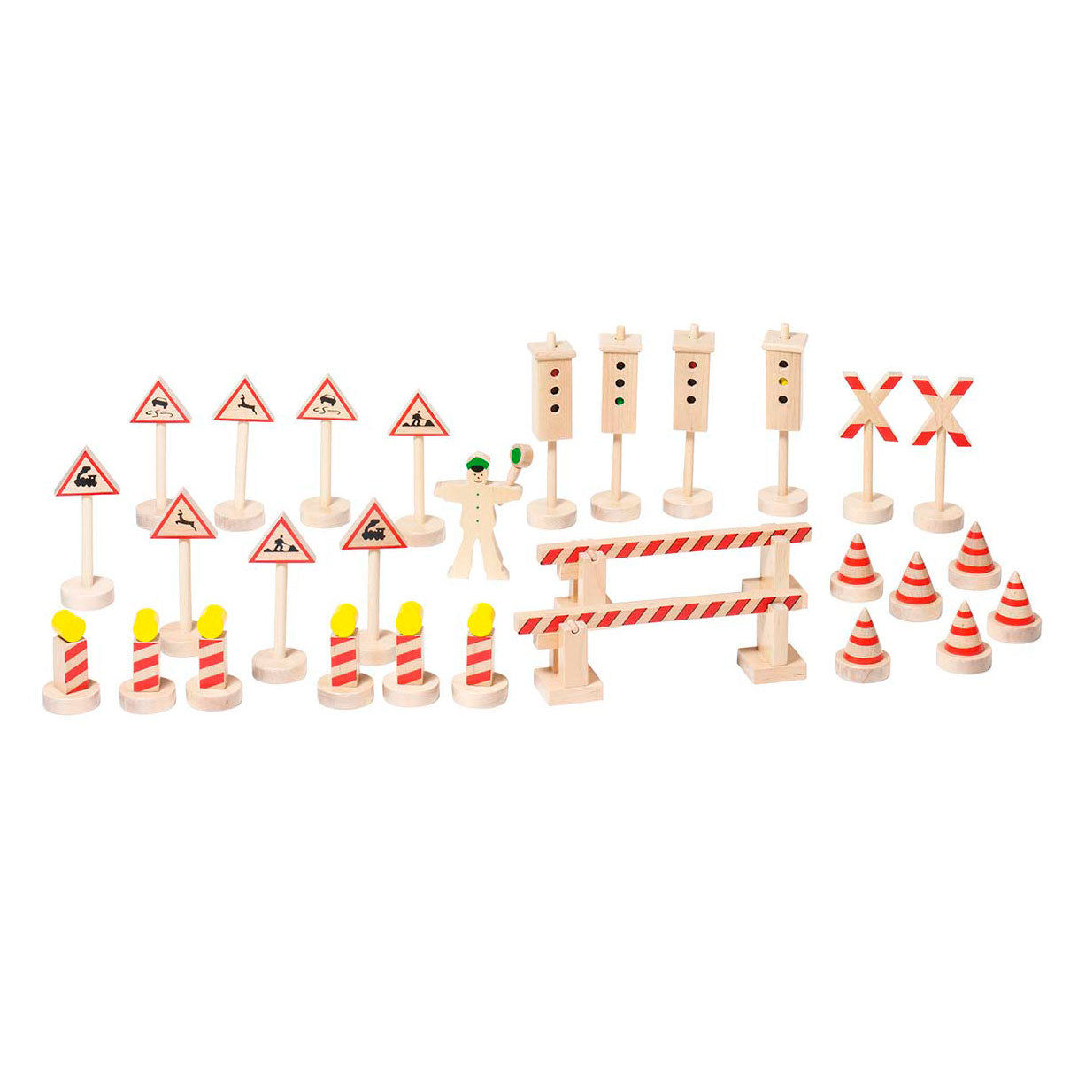 Goki Wooden Traffic Sign Set, 29dlg.