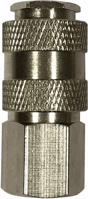 Stanley snelkoppeling 3 8 inch - female - universeel toepasbaar - met kraantje - geschikt voor pneumatisch gereedschap - compressor accessoire - afmeting 122 x 75 x 36 mm