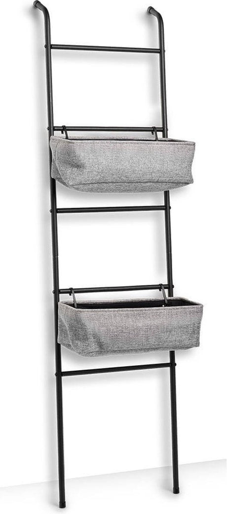 Wenko ladderplank voor badkamer, 2 opbergmanden, zeller