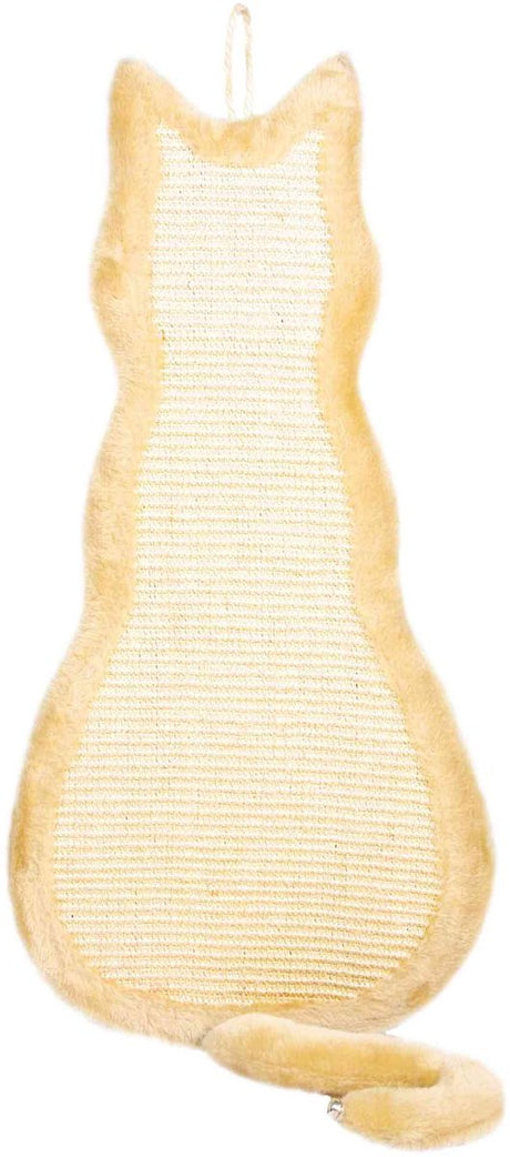 Trixie krabplank kat - beige 35x69 cm - sisal, pluche, met belletje