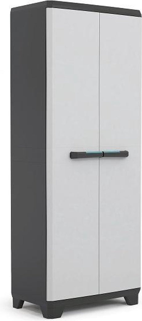 Kis linear opbergkast hoog- 68x173x39 cm - grijs zwart