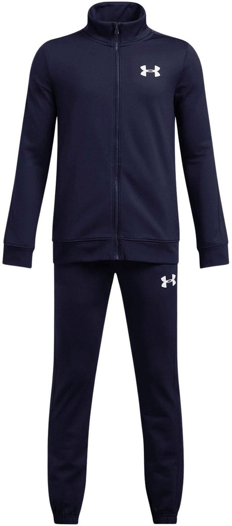 Under armour ua rival knit track suit-blu jongens trainingspak - midnight navy - midnight navy - wit 122