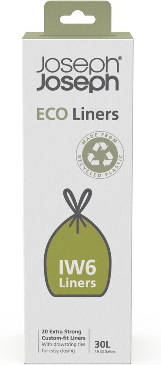 Joseph joseph deutschland gmbh joseph joseph eco liners afvalzakken grijs - iw6 - 30 l - 20 stuks