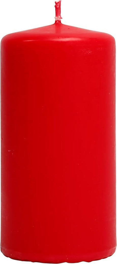 Creativ company kaarsen, d: 50 mm, h: 100 mm, 6 stuks, rood
