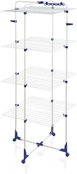 Leifheit droogtoren classic 450 - 45 m drooglente - met wieltjes - incl. houders voor kledinghangers