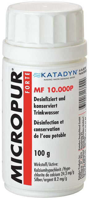 Katadyn micropur forte mf 10000p zuiveringspoeder 100g transparant
