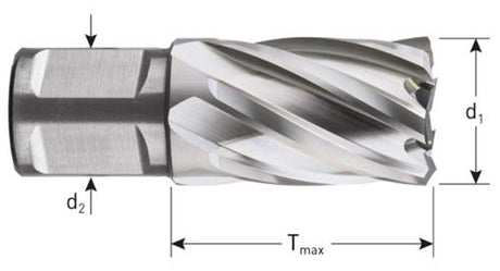 Rotec kernboor hss silver-line 14.0mm sl30 weldon