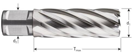 Rotec kernboor hss-xe silver-line 35.0mm sl55 weldon