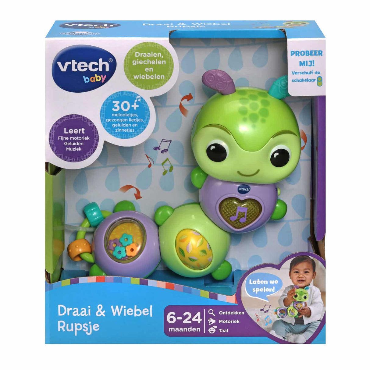 VTech Turn a Wiebel Caterpillar se světlem a zvukem