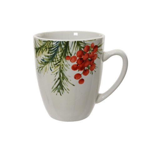 Decoris kerstmok porselein ø8,7xh10,5cm
