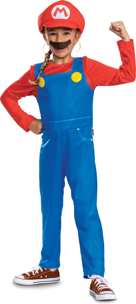 Disguise nintendo - super mario bros, mario elevated fancy aankleden, maat m (7-8 jaar), kind m