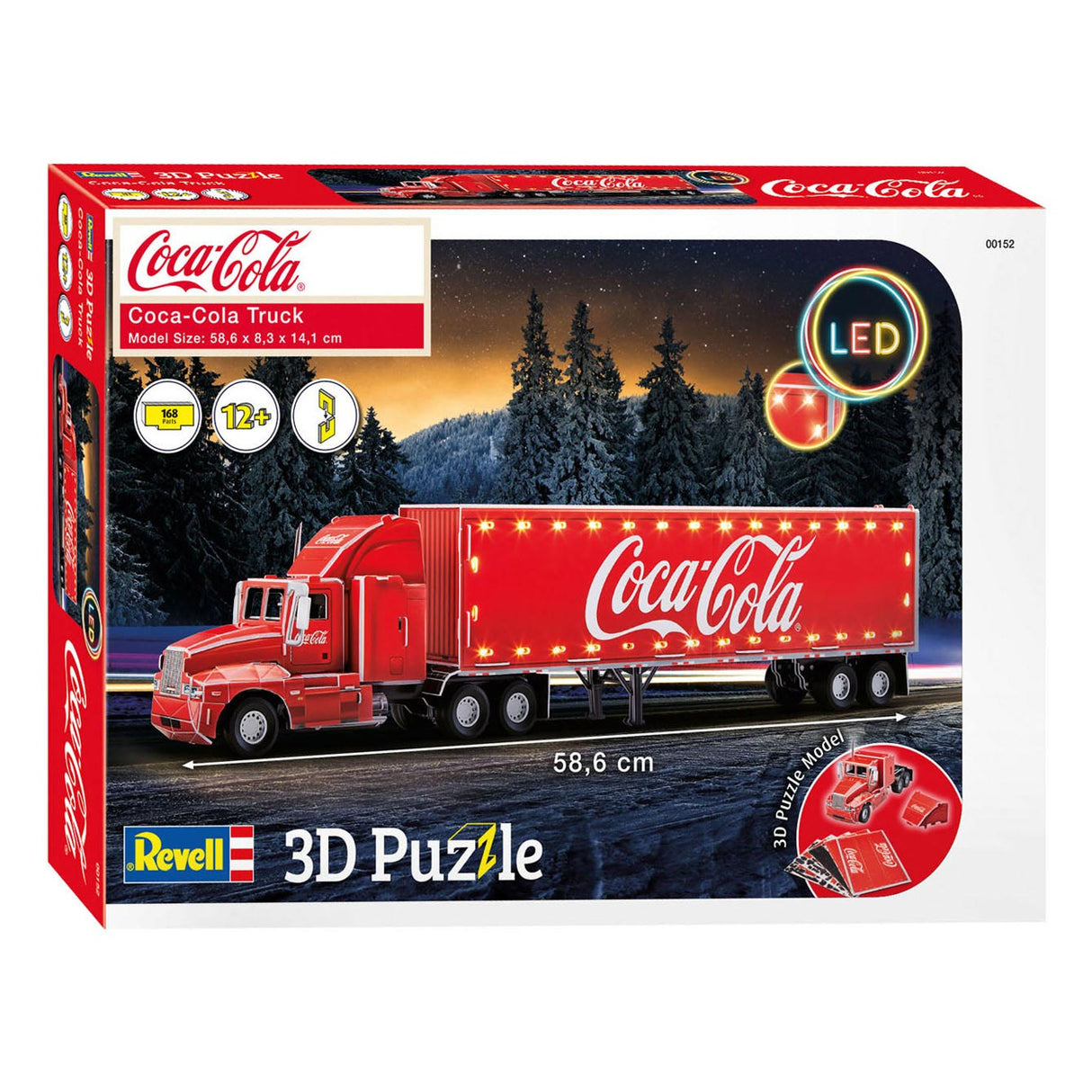 Revell 3D Puzzle Kittings Package Coca-Cola Truck LED Edition