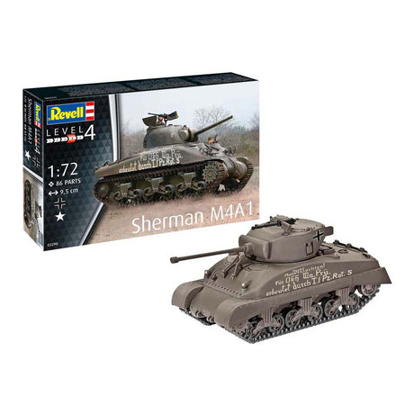 Revell modelbouwpakket - sherman m4a1 1:72 - 86dlg.
