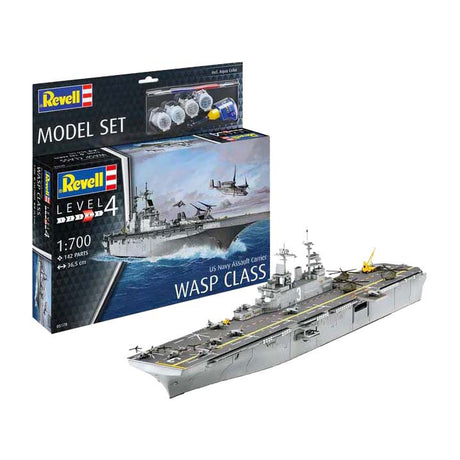 Revell modelbouwpakket - us navy assault carrier wasp class 1:700 - 142dlg.