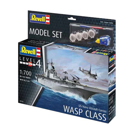 Revell modelbouwpakket - us navy assault carrier wasp class 1:700 - 142dlg.