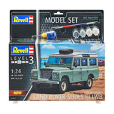 Revell modelbouwpakket auto - 67047 land rover series iii lwb station wagon - britse klassieke auto - model set plastic - 1:24 - modelbouw