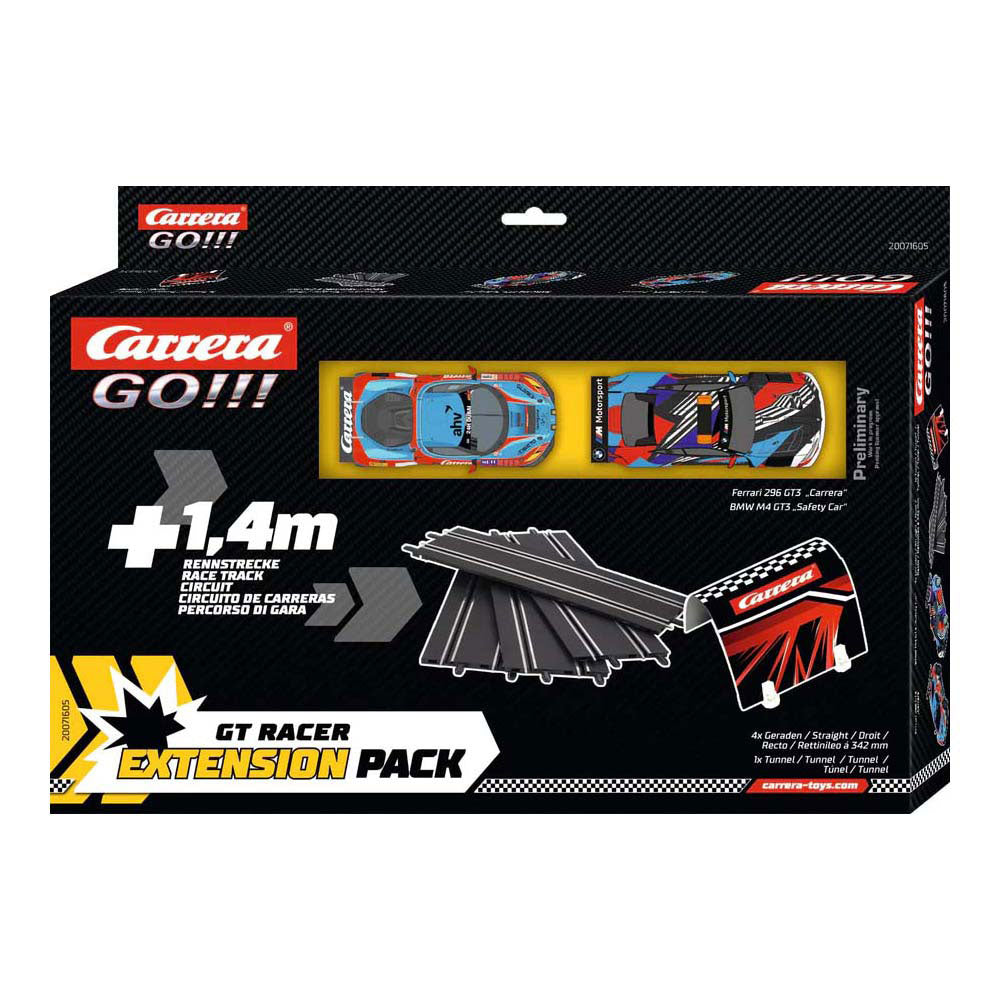 Carrera go!!! gt racer uitbreidingsset 1:43 - bmw m4 gt3 vs. ferrari 296 gt3