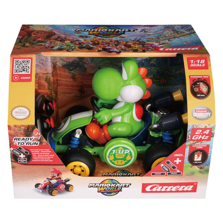 Carrera rc 2,4ghz mario kart world, yoshi - 1:18