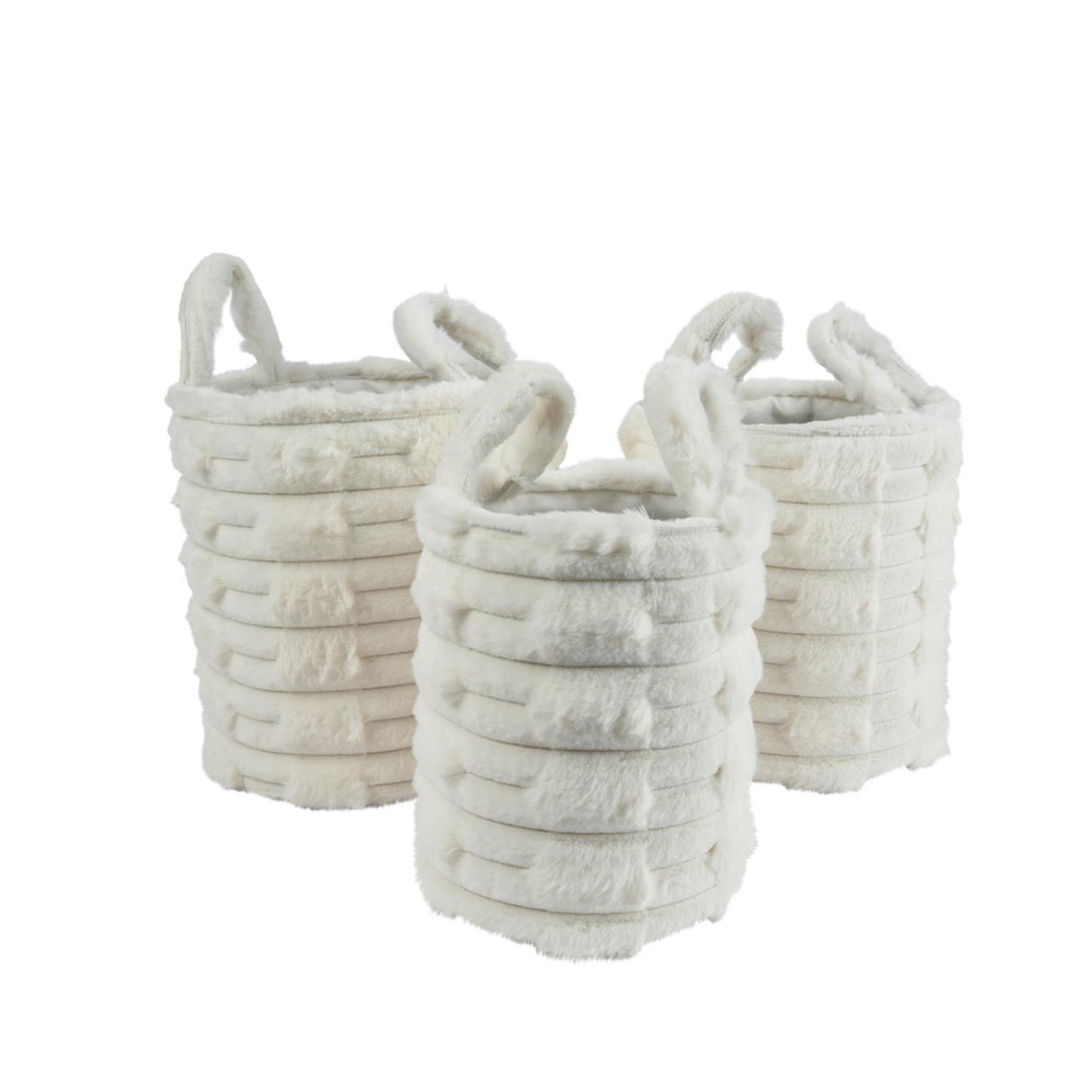 Decoris 3-delig manden set ã˜30x30cm off-white imitatiebont