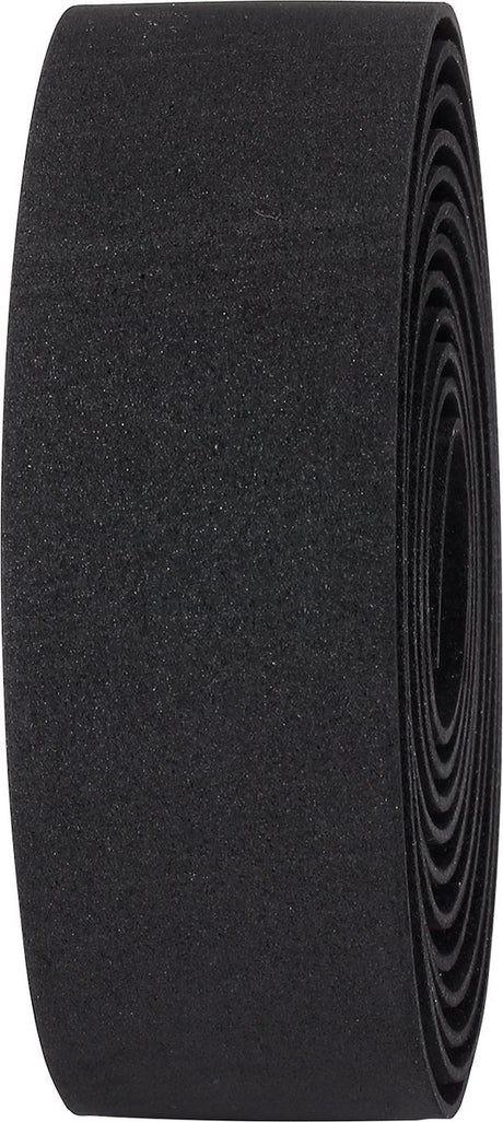 Bbb cycling stuurlint racefiets - zelfklevend stuurtape met stretch materiaal - antislip - lengte: 200cm - dikte: 2mm - inclusief stuurdoppen - zwart eco - raceribbon bht-01eco