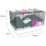 Flamingo Flamingo Hamster Cage Jaro 2 50,5x33x32,5 cm noir et bleu