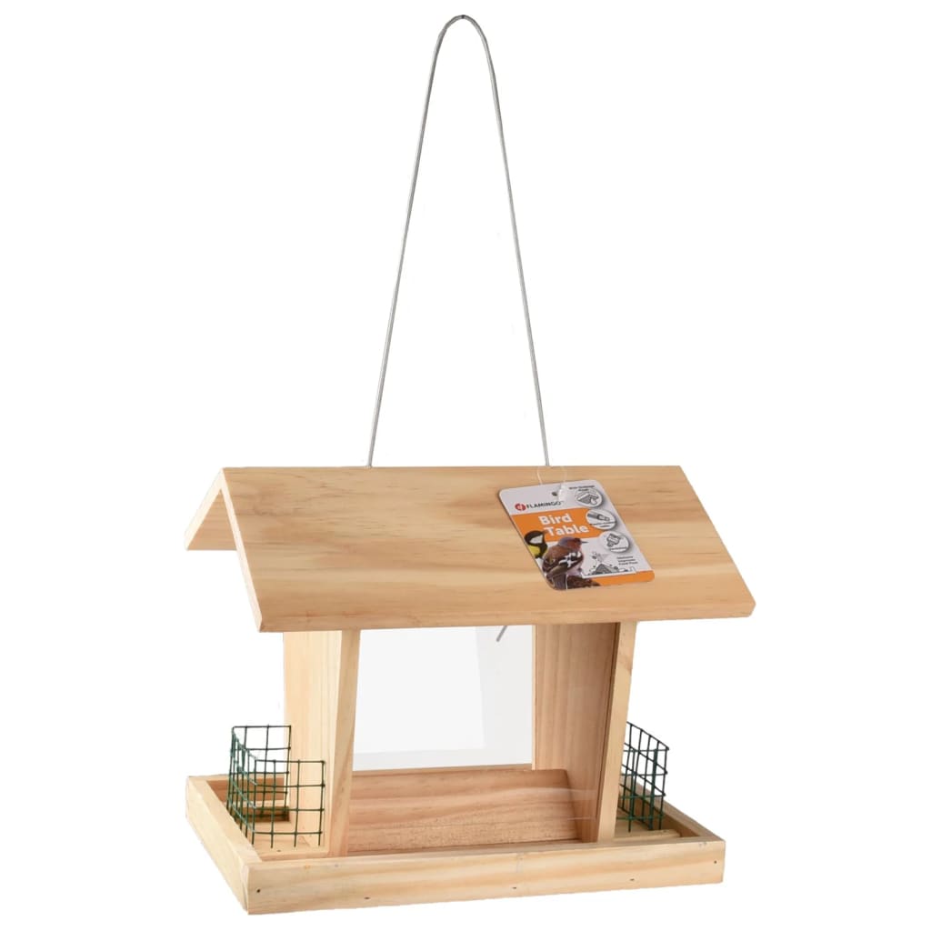 Flamingo Flamingo Bird Feeding House z Silo Mado wisząc naturalnie