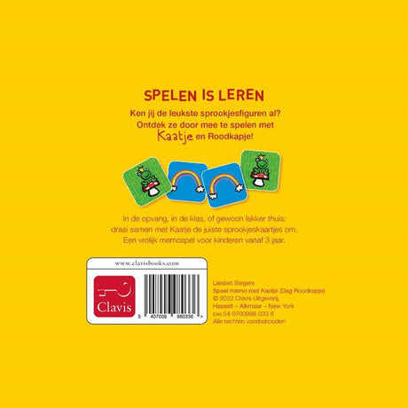 Uitgeverij clavis speel memo: dag roodkapje! (kaatje). 3+
