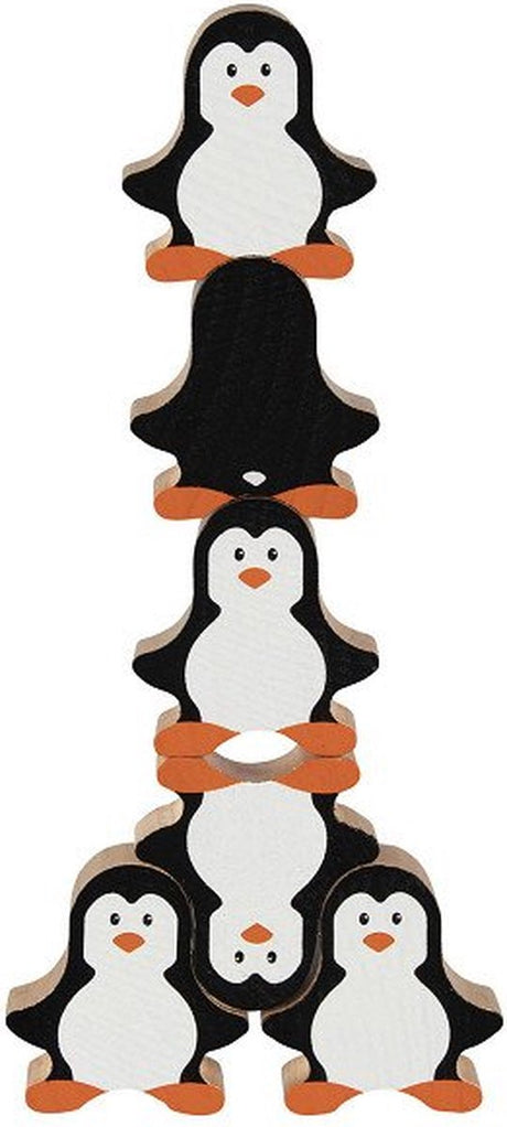 Goki houten stapelspel pinguin