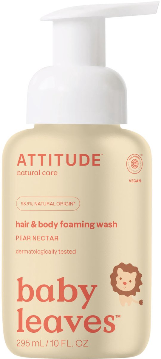 Attitude - baby leaves 2in1 foaming wash pear nectar
