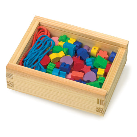 Small foot - houten rijg kralen, 84st.