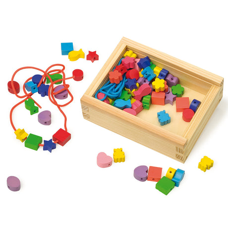 Small foot - houten rijg kralen, 84st.