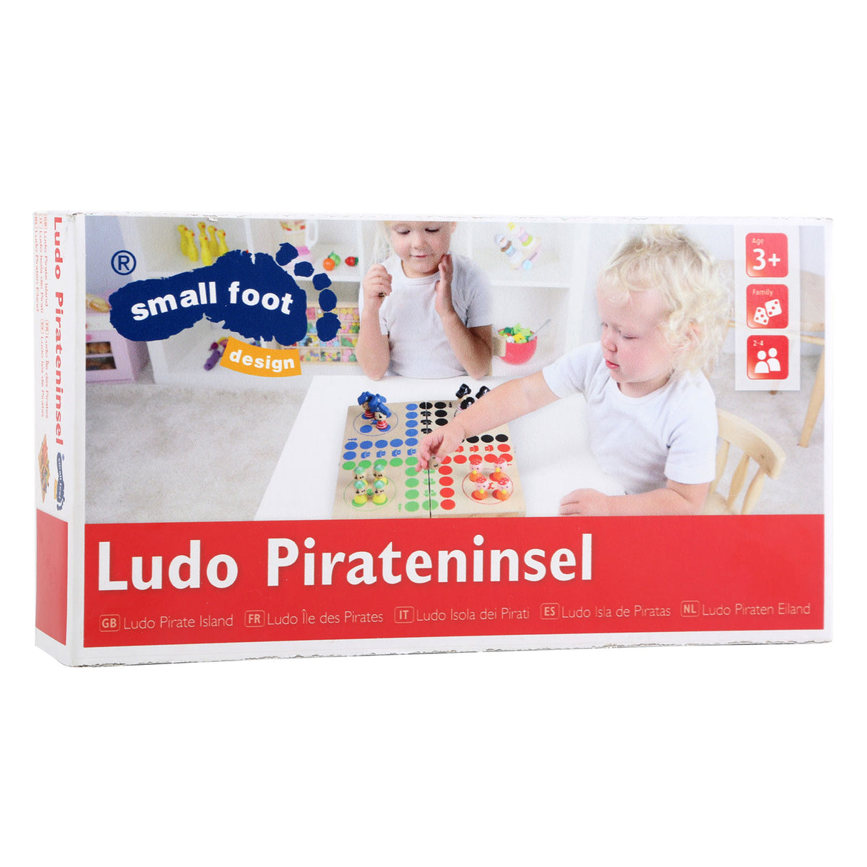 Kleng Fouss Holz Ludo Piratesch Insel